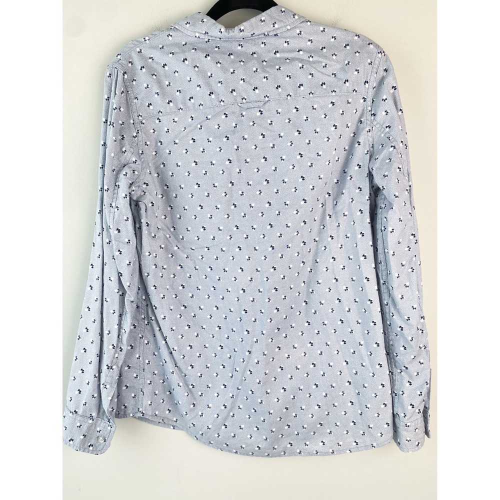 Boden Relaxed Weekend Button Up Shirt 8 Light Blue Floral Cottagecore Pastel - Picture 3 of 7